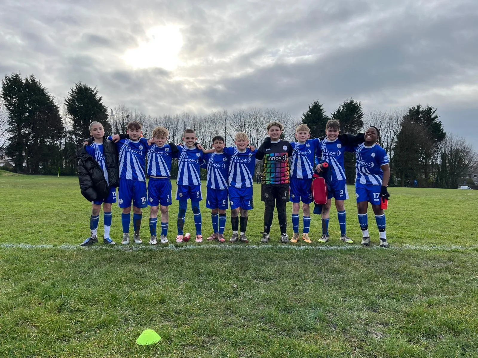 Grassroots football team sponsored by Innov8 UK Group
