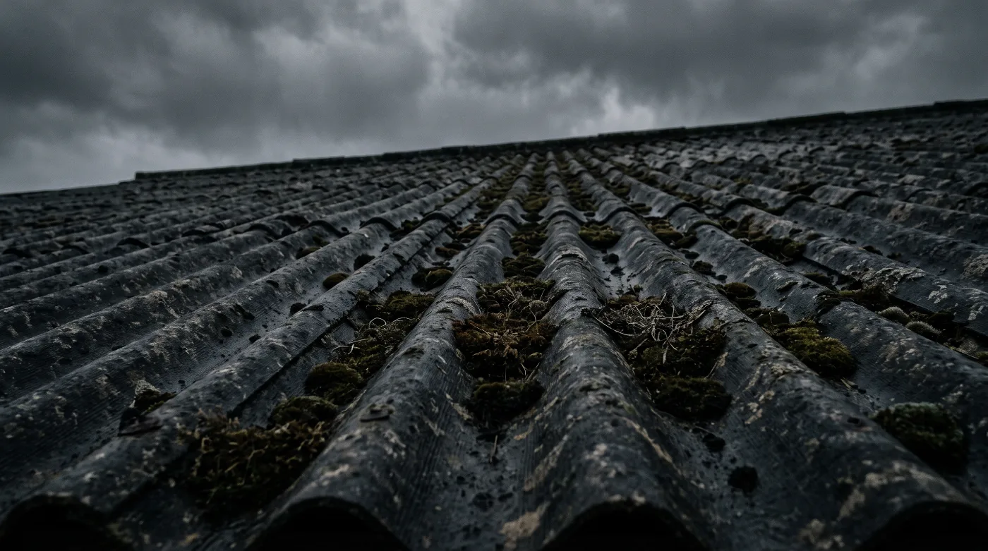 Asbestos cement garage roof sheets