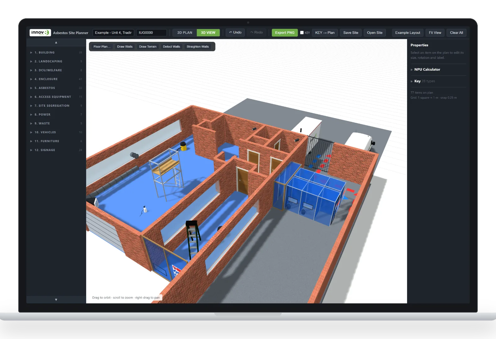 The IUG Site Planner in 3D