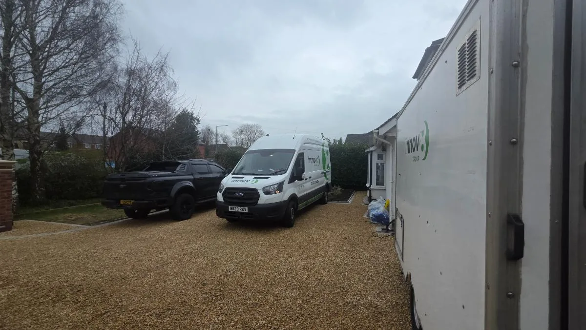 20m² of AIB ceiling removed under licensed conditions in Carlisle — on-site photo 2 — Innov8 UK Group