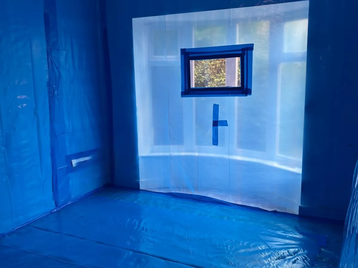 100m² of asbestos insulating board ceilings removed at Belhaven Road, Manchester — on-site photo 2 — Innov8 UK Group