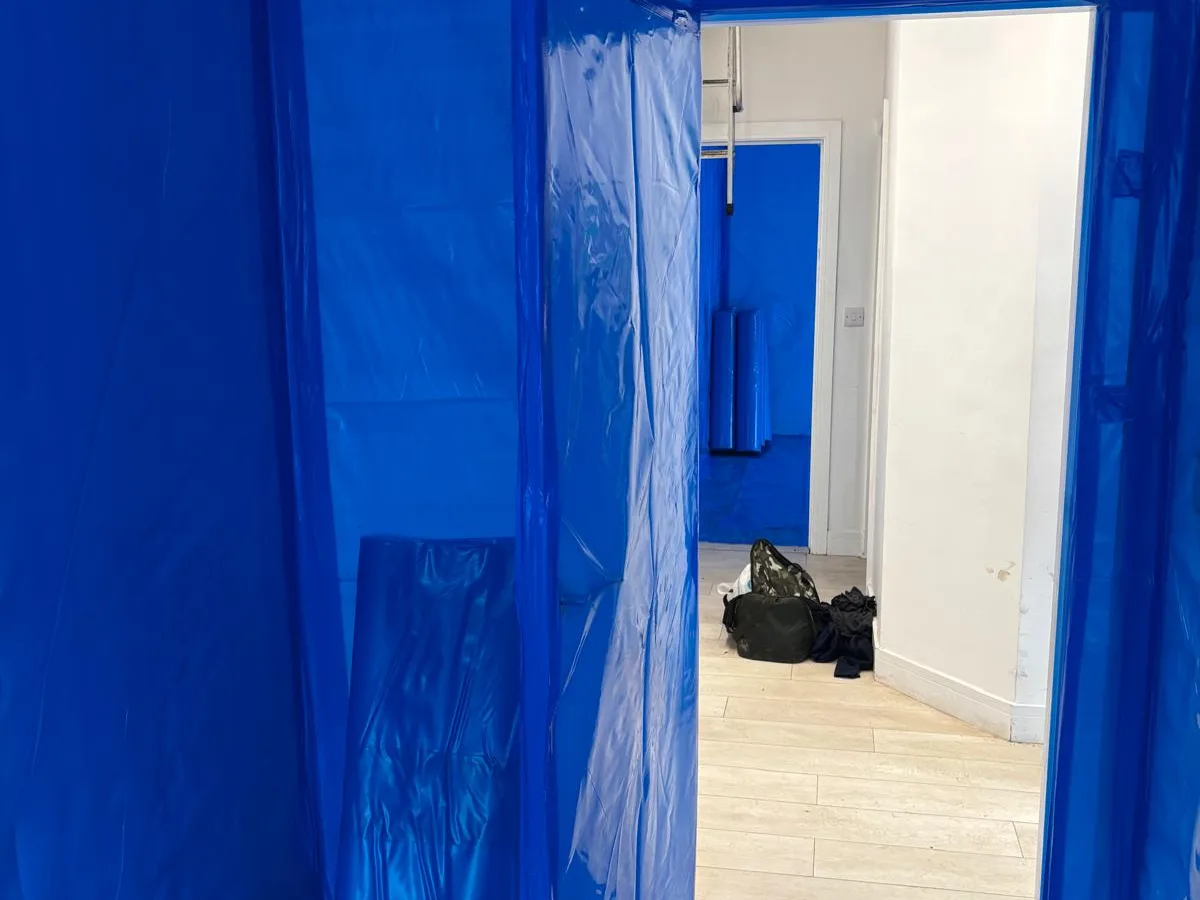 100m² of asbestos insulating board ceilings removed at Belhaven Road, Manchester — on-site photo 3 — Innov8 UK Group