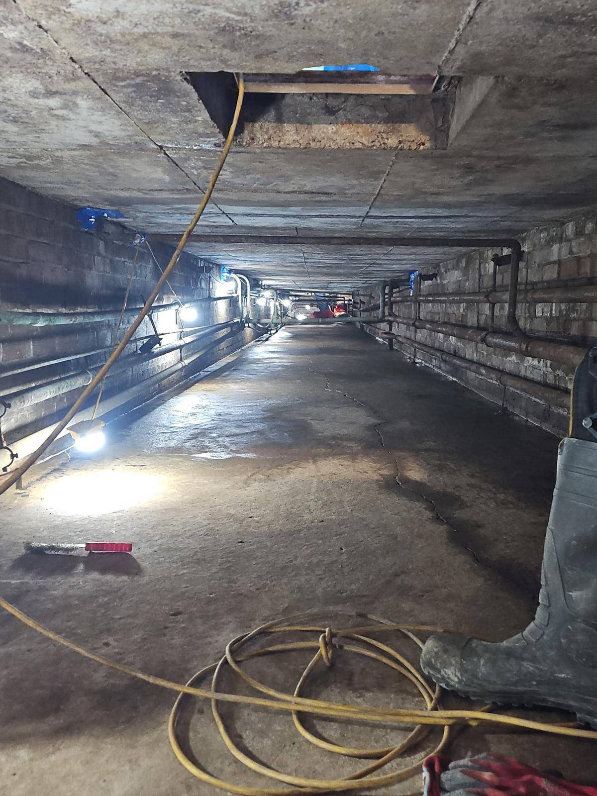 Cardinal Newman High School — duct after removal with the pipework stripped bare — Innov8 UK Group