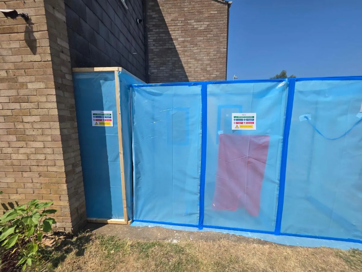 AIB garage ceiling removal at Coningsby Close — on-site photo 2 — Innov8 UK Group