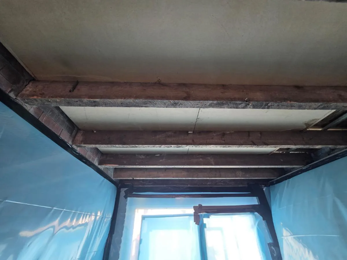 AIB ceiling & soffit removal at Drws y Coed — on-site photo 1 — Innov8 UK Group
