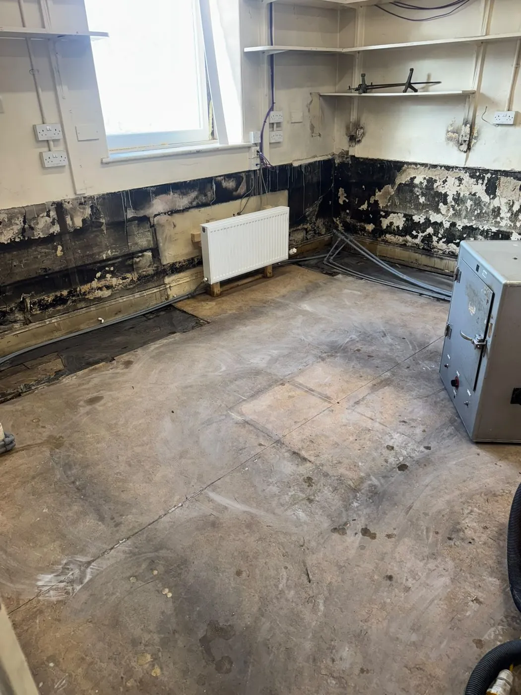 The store after removal — Licensed AIB & Lagging Removal, Croft House, Keighley — Innov8 UK Group