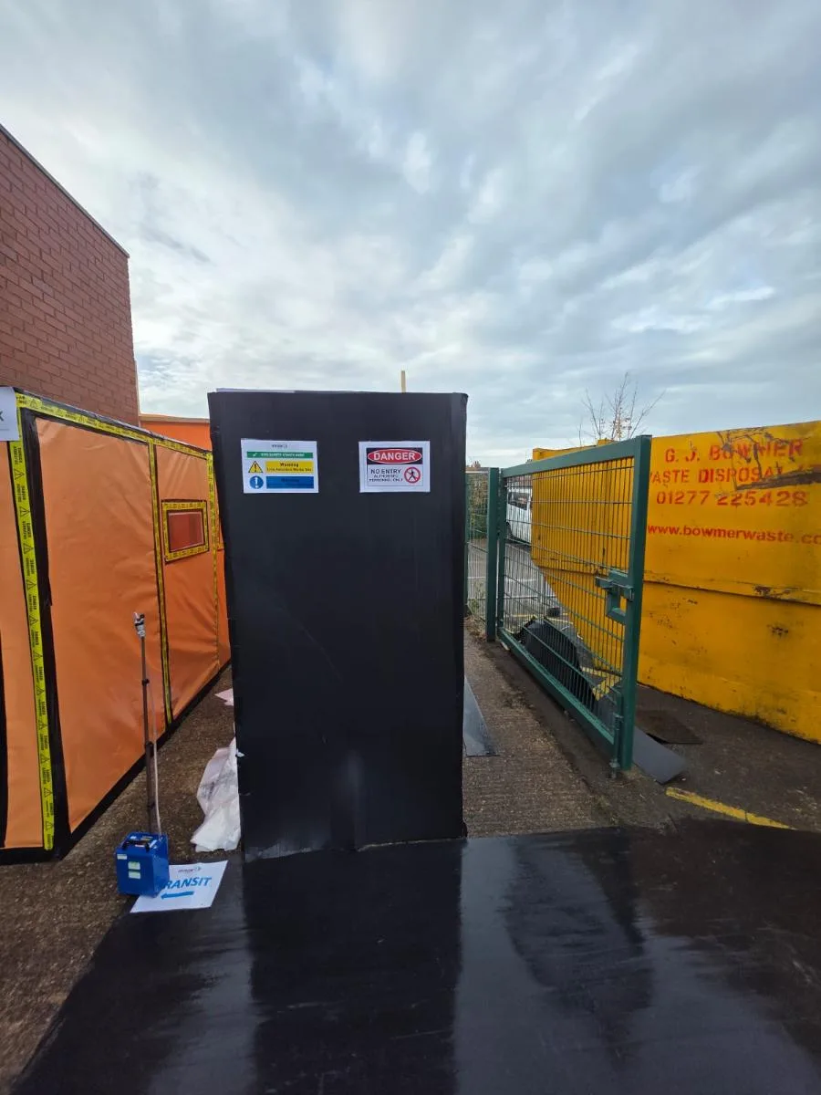 AIB ceiling removal at Newark MDU — on-site photo 1 — Innov8 UK Group