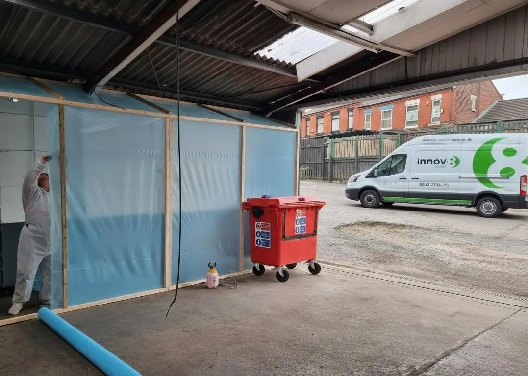 AIB panel removal & disposal at Oakhill Industrial Estate — on-site photo 1 — Innov8 UK Group