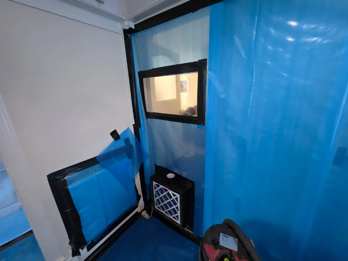 12.02m² of asbestos insulating board removed from a stairwell in Leeds — on-site photo 4 — Innov8 UK Group
