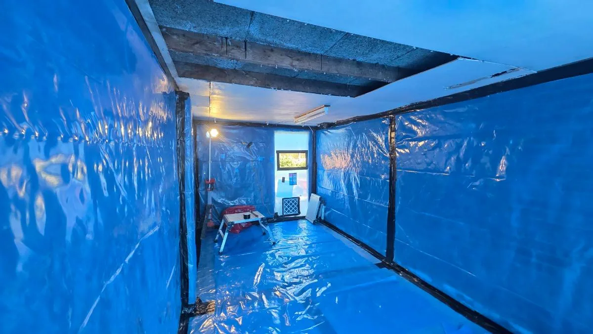 AIB garage ceiling panel removal, Robin Lane — on-site photo 4 — Innov8 UK Group