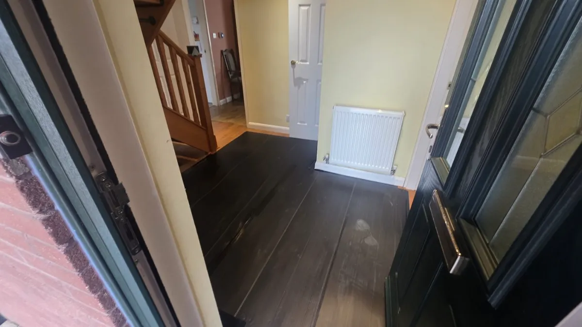 Protected hallway — AIB Cupboard Removal, Sanderson Close, Carlisle — Innov8 UK Group