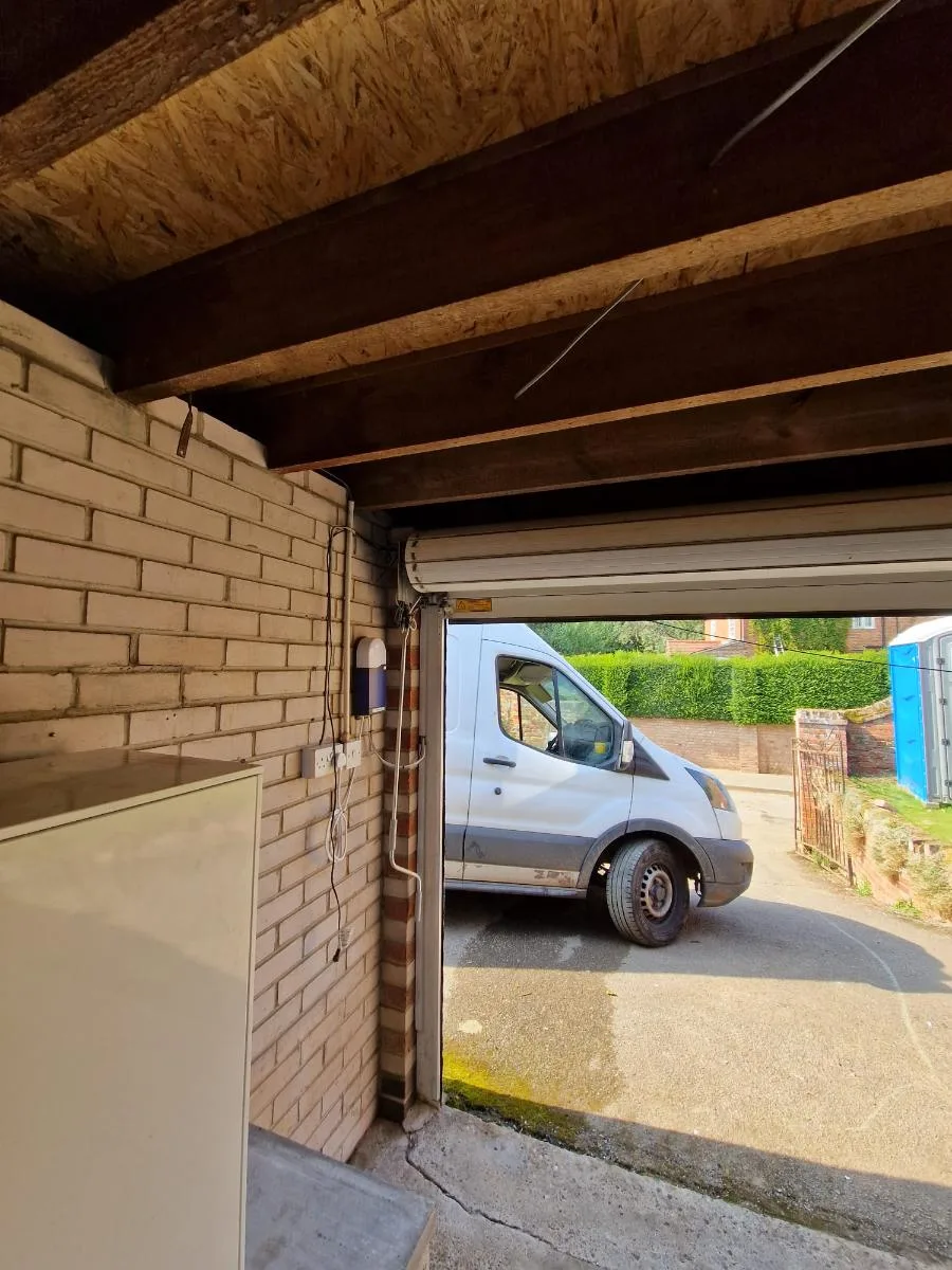 AIB garage ceiling panel removal, The Spinney — on-site photo 3 — Innov8 UK Group