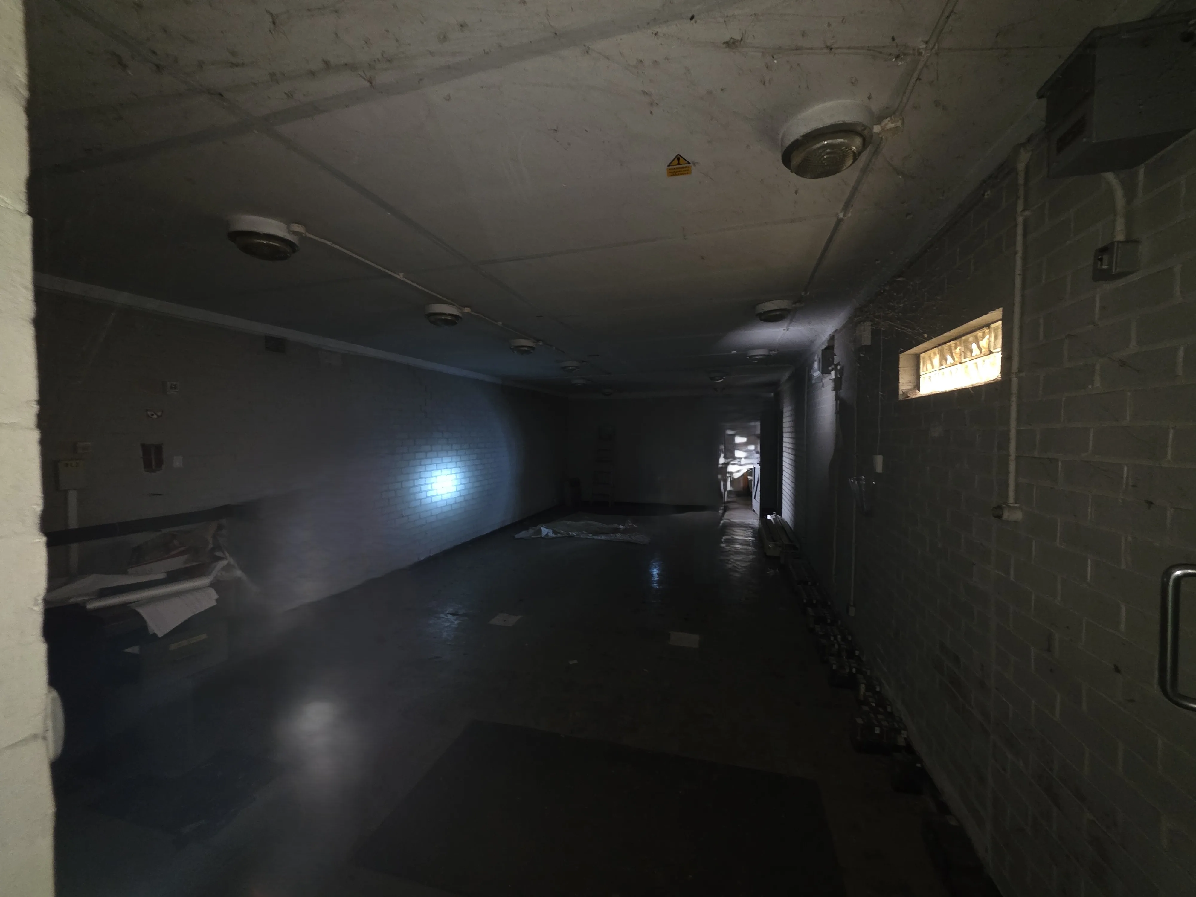 Whitley Bridge, Goole — before — corridor prior to asbestos removal — Innov8 UK Group