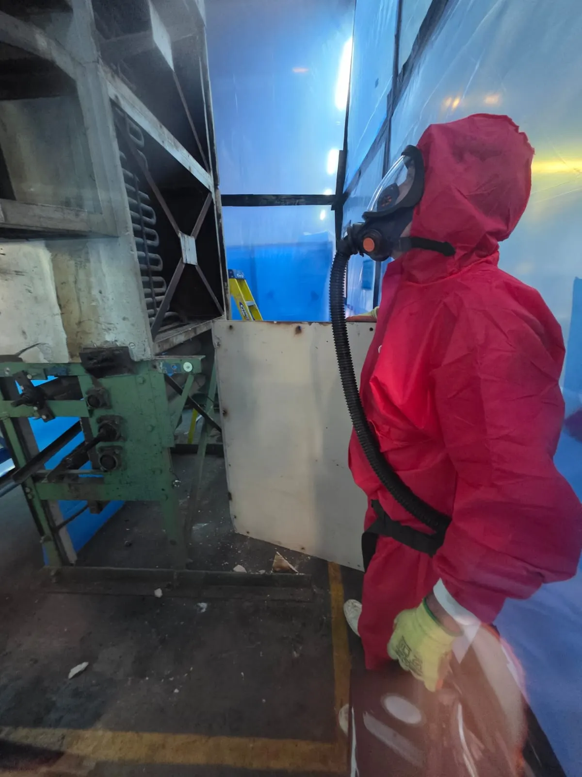 Licensed asbestos removal in Manchester &mdash; pipe insulation removal, Gloucester Road, Salford